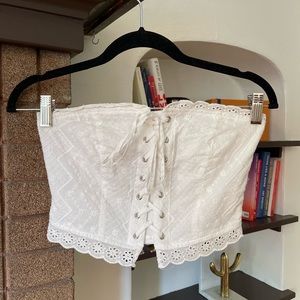 Cropped lace corset top😍